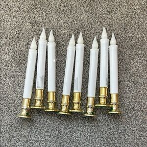Elegant White and Gold Candle Holders